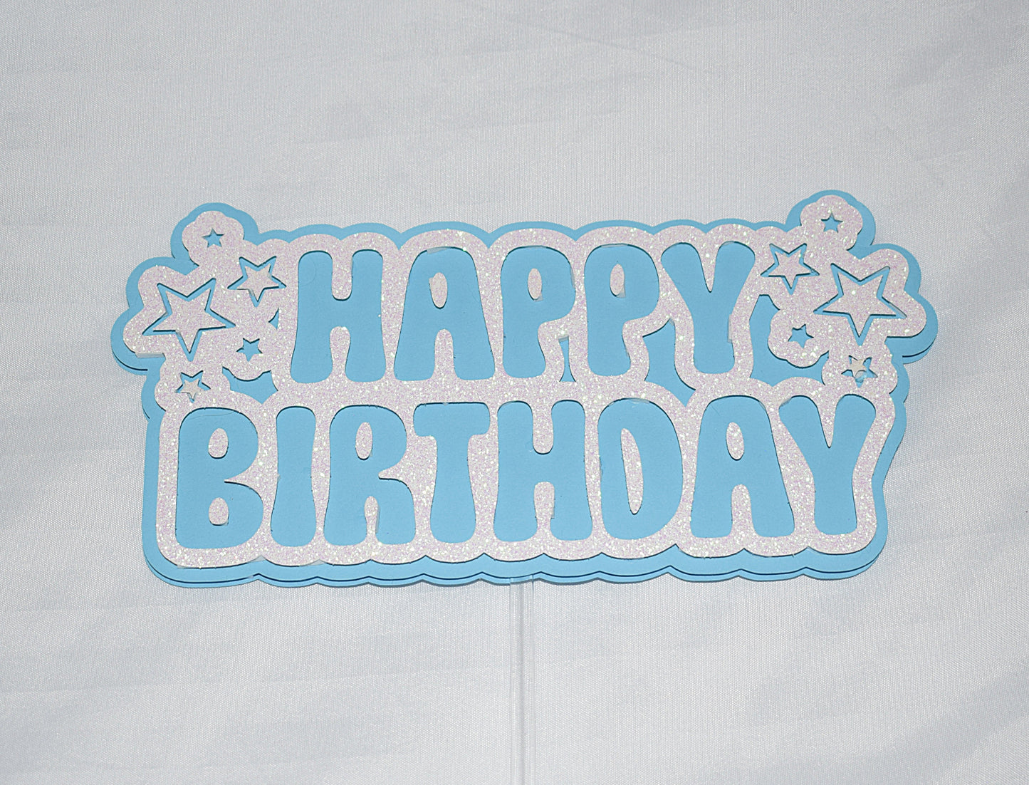Birthday Star Cake Topper – 8" to 10" (Made to Order)